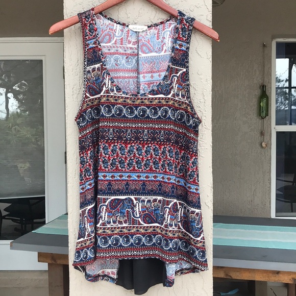 Daily special Tops - Daily Special, Black print Shirt, Size XL juniors